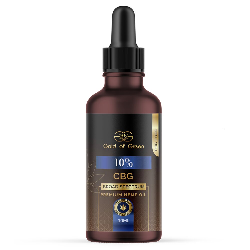CBG 10% Premium Hemp Oil (CBG 1000mg) 10ml Gold of Green