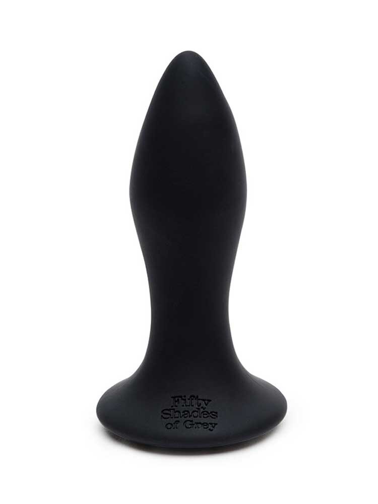 8.5cm Vibrating Butt Plug Silicone Black Fifty Shades of Grey