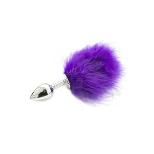 2.5cm Ø Small Pony Tail Anal Plug Purple 15.0cm Toyz4Lovers