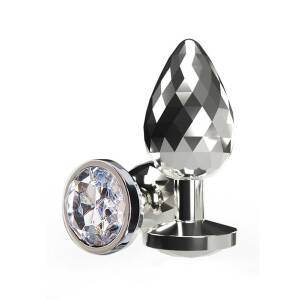 3.3cm Ø Medium Disco Diamod Plug Silver 8.2cm ToyJoy