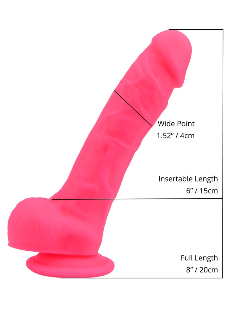 20.0cm Liquid Silicone Realistic Dildo Pink Loving Joy