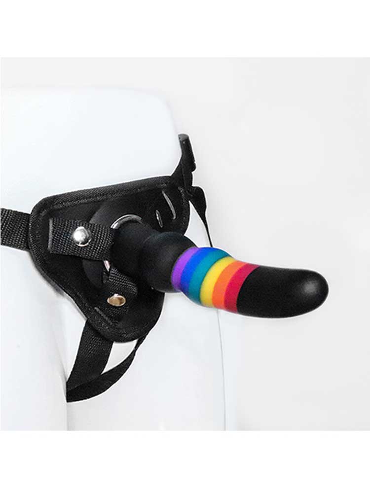 Colourful Love Strap On Solid Dildo by Dream Toys