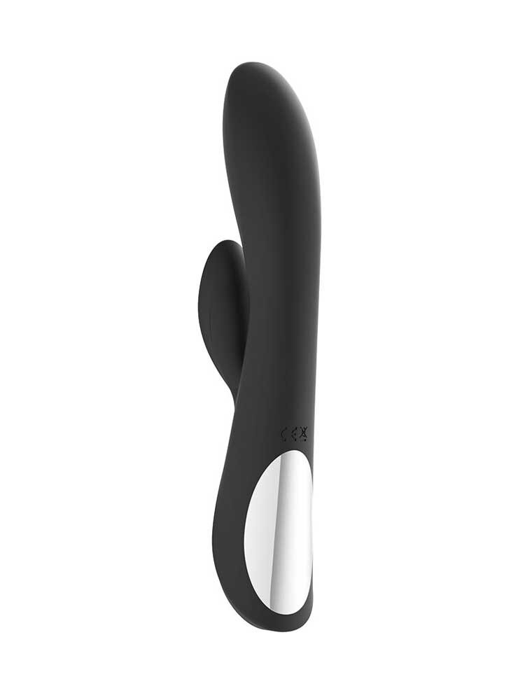 20.4cm Kaultz Touch Control Rabbit Vibrator Black & Silver DreamLove