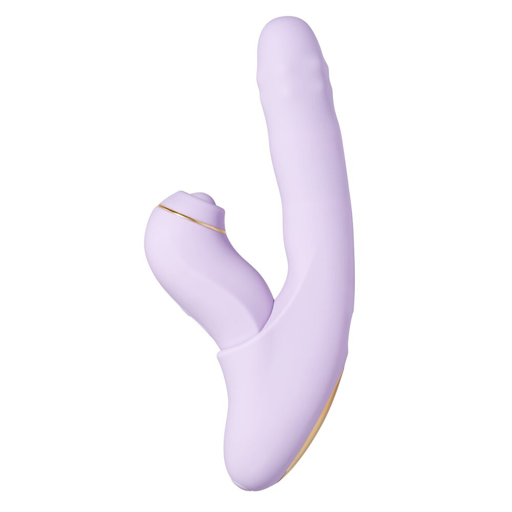 19.6cm DuoGlow Thrusting Beaded APP Vibrator with Pulsating Stimulator Svakom