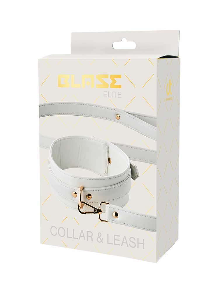 Blaze Elite Collar & Leash White by Dream Toys