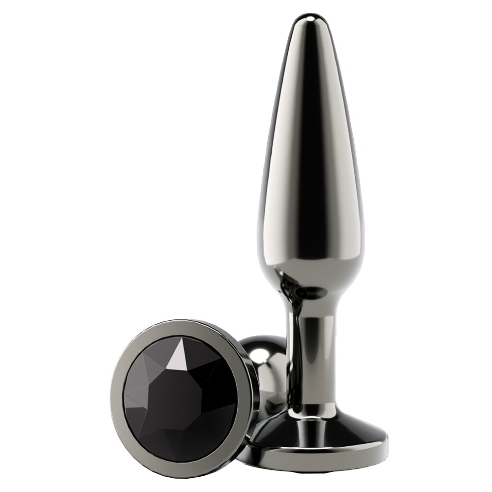 3.2cm Ø Tapered Medium Gunmetal Plug Black 9.9cm Ns Novelties