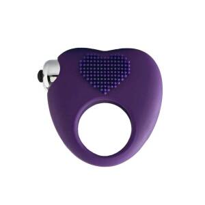 Flirts Smooth Silicone Vibrating Cock Ring Purple by Dream Toys