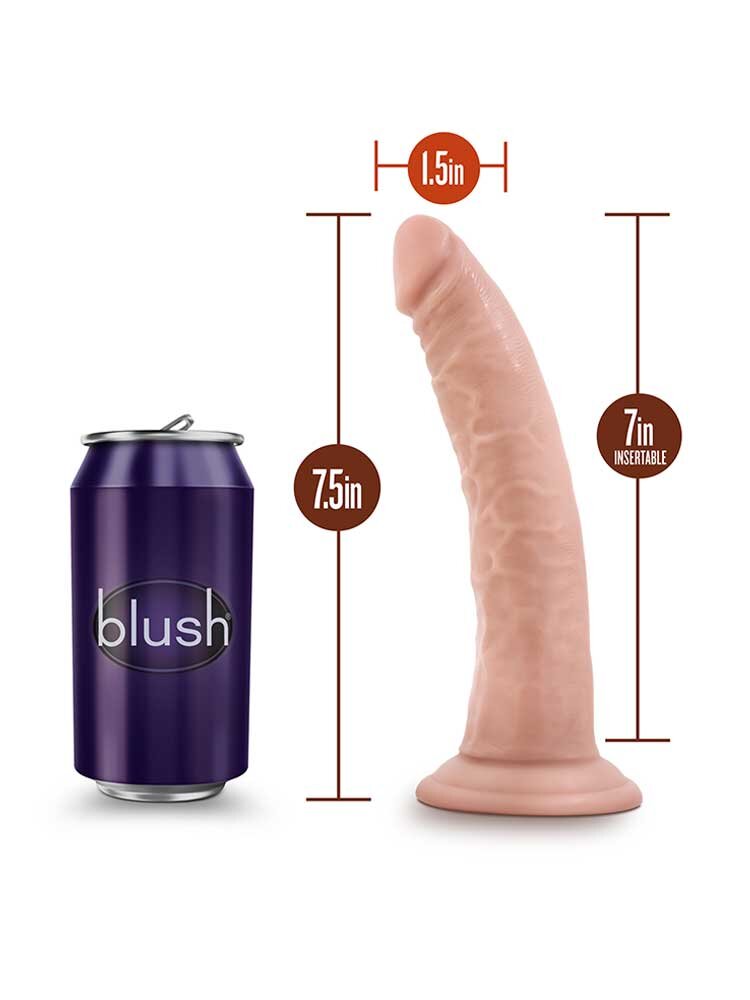 19.0cm Dr Skin Realistic Dildo with Suction Cup Vanilla Blush Novelties