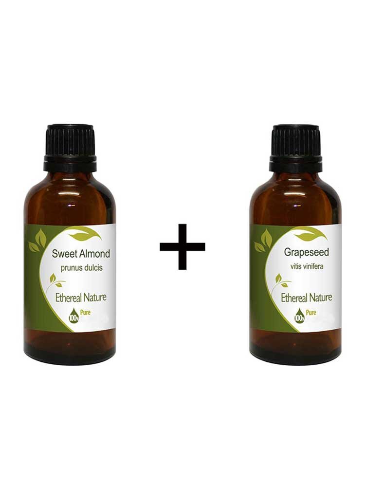 Basic Oils Βασικά έλαια βάσης (Αμυγδαλέλαιο 100ml + Σταφυλέλαιο 100ml) Nature & Body