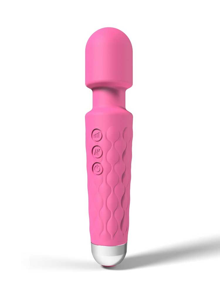 20 Function Wand Vibrator Rechargable Pink Loving Joy
