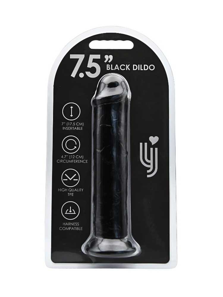 19.0cm Dildo Suction Cup Black Loving Joy
