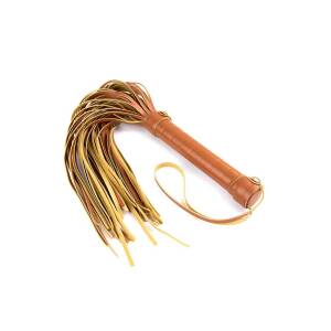 40.0cm Elite Blaze Flogger Cognac Vegan Leather Dream Toys