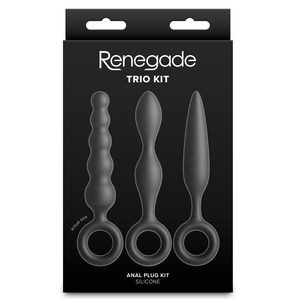 3.4cm Ø Renegade Trio Anal Plug Silicone Kit NS Novelties