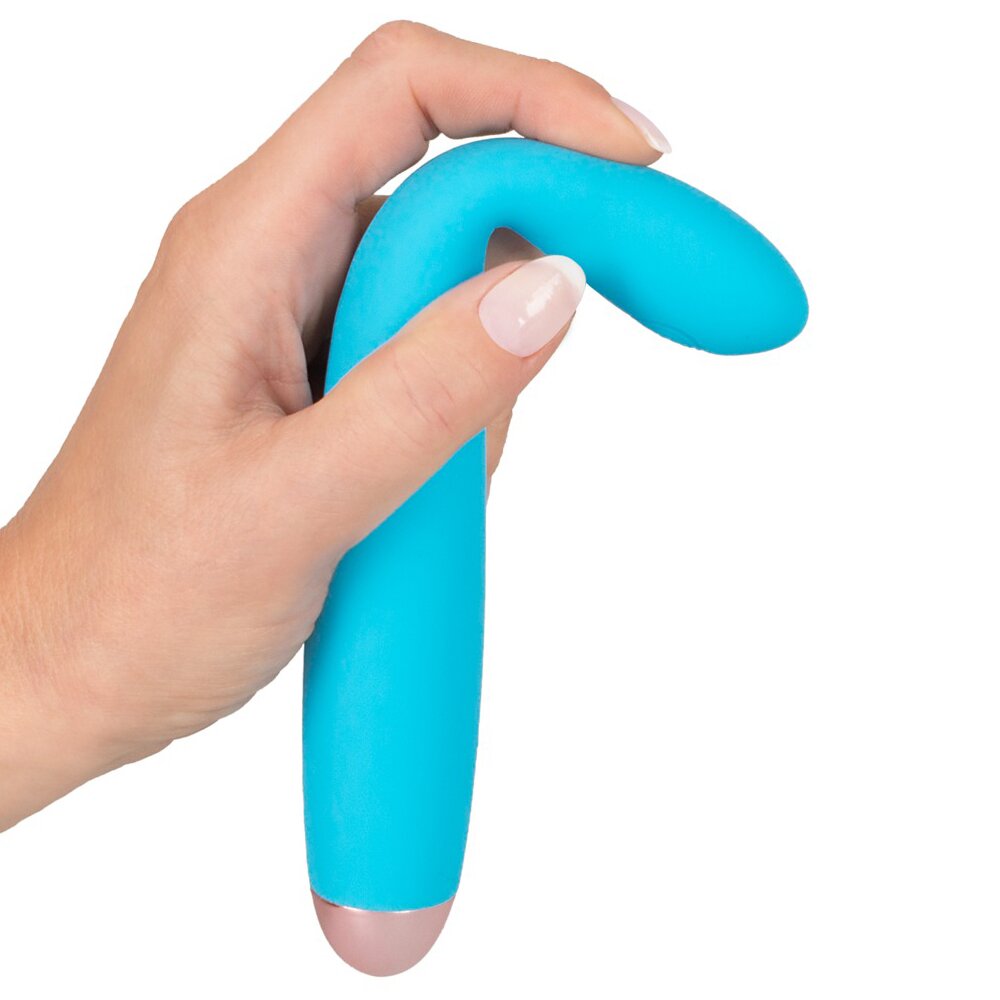 18.5cm Silk Touch Silicone Curved G-Spot Vibrator Cuties Orion