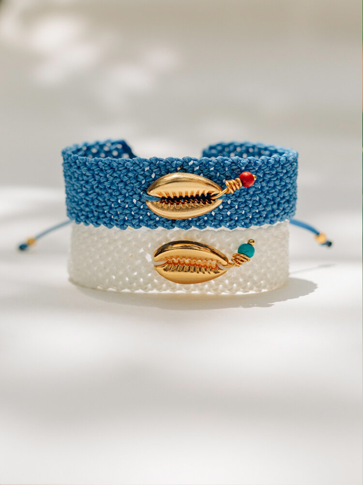 Seashell Macrame Bracelet by Cherry Anthie