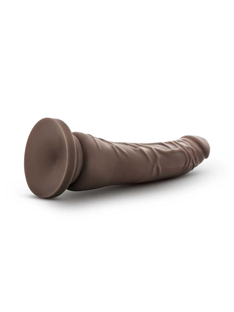 21.5cm Dr Skin Realistic Dildo with Suction Cup Brown Blush Novelties