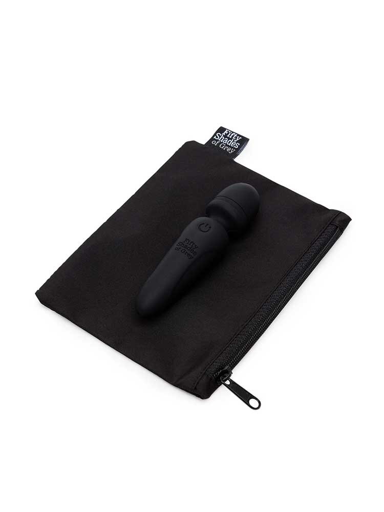 10.2cm Mini Wand Vibrator Black Fifty Shades of Grey