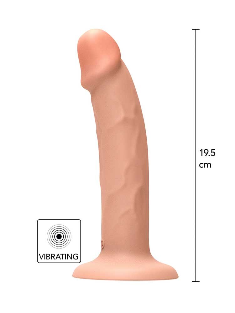 19.5cm Get Real Rechargable Vibrating Dildo Vanilla ToyJoy