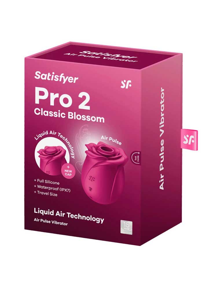 Pro 2 Classic Blossom Air Pulse Clitoral Vibrator Red Satisfyer