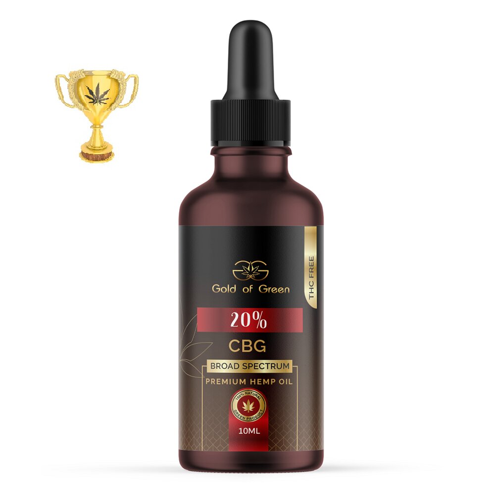 CBG 20% Premium Hemp Oil (CBG 2000mg) 10ml Gold of Green