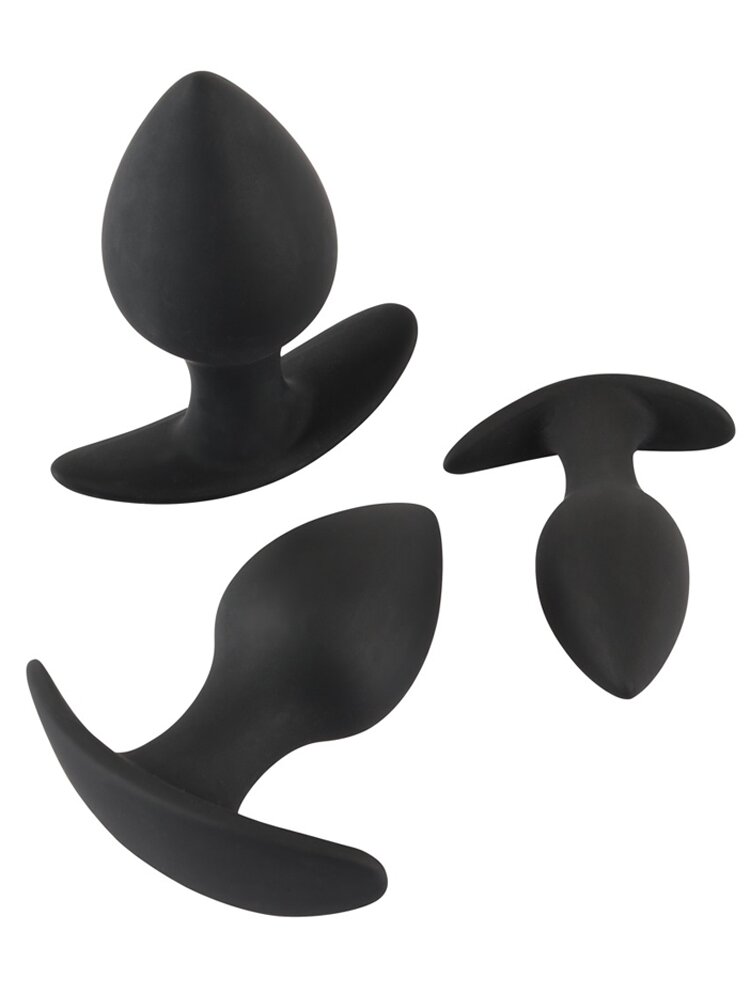 4.6cm ØMax Anal Silicone Trainer Set 3-Piece Black Velvets Orion