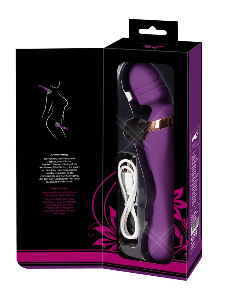 21.8cm Javida Double Vibro Wand Massager Orion
