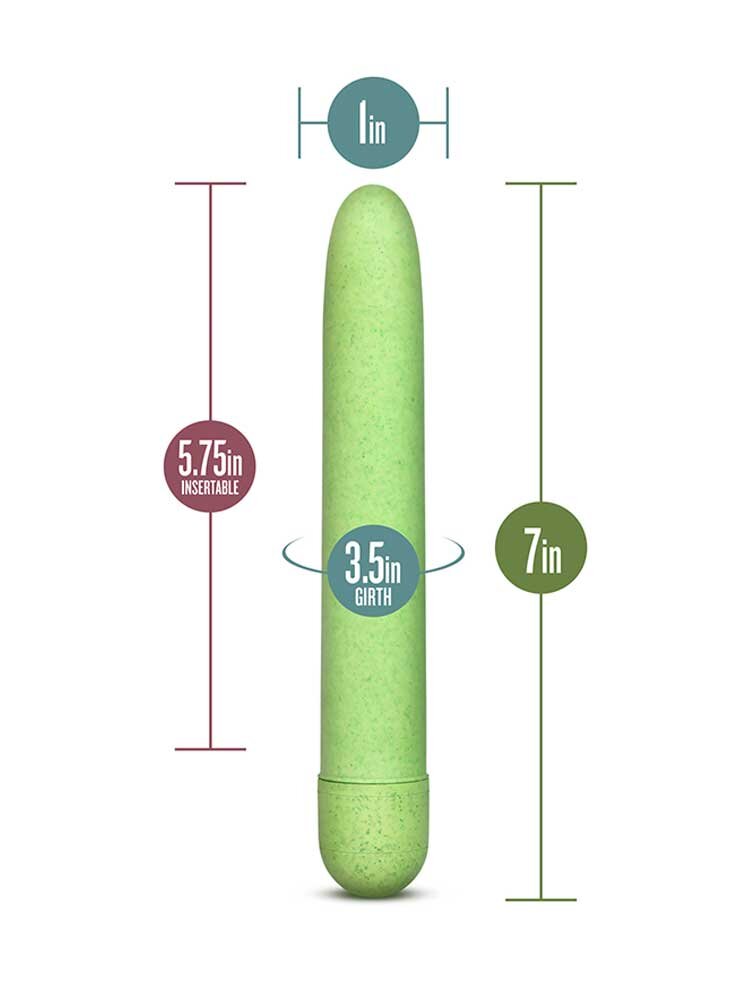 17.7cm Gaia Eco Classic Vibrator Green Blush Novelties