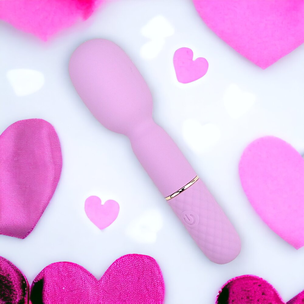 14.0cm Pink 10 Speed Wand Vibrator Nauti Petites