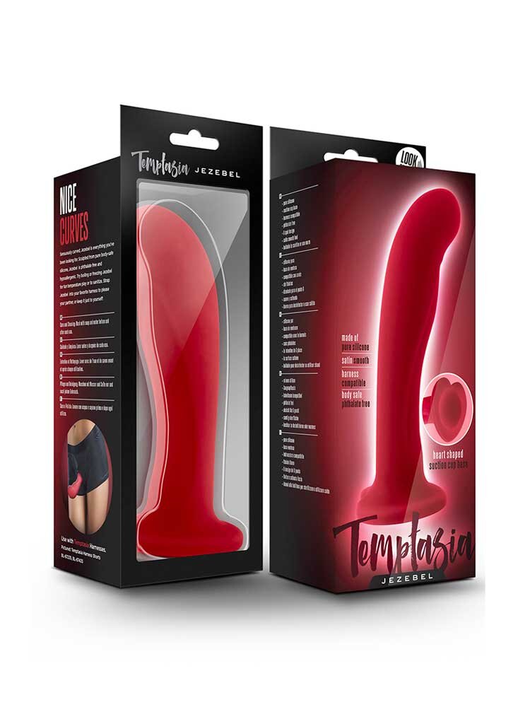 15.2cm Jezebel Temptation Curved G-Spot Dildo Red Blush Novelties