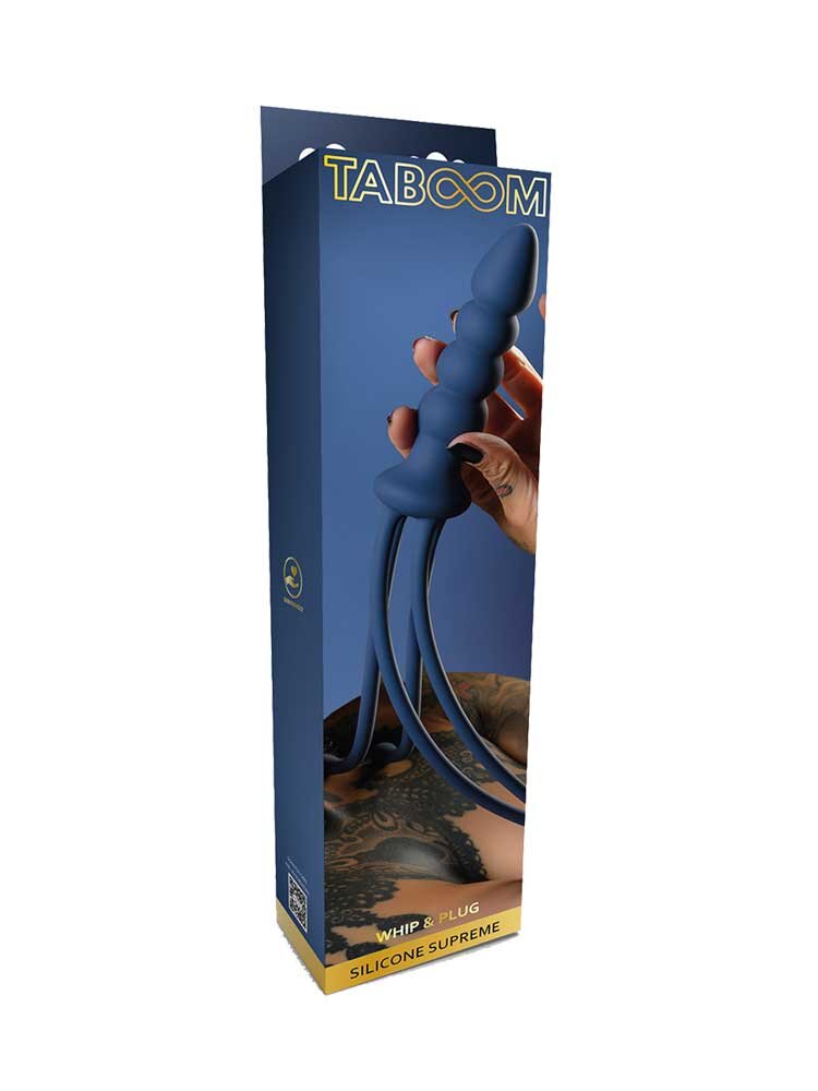 38.0cm Whip & Plug Silicone Blue by Tabbom