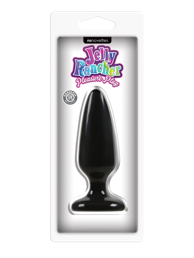 Jelly Rancher Medium Pleasure Plug Black by NSNovelties