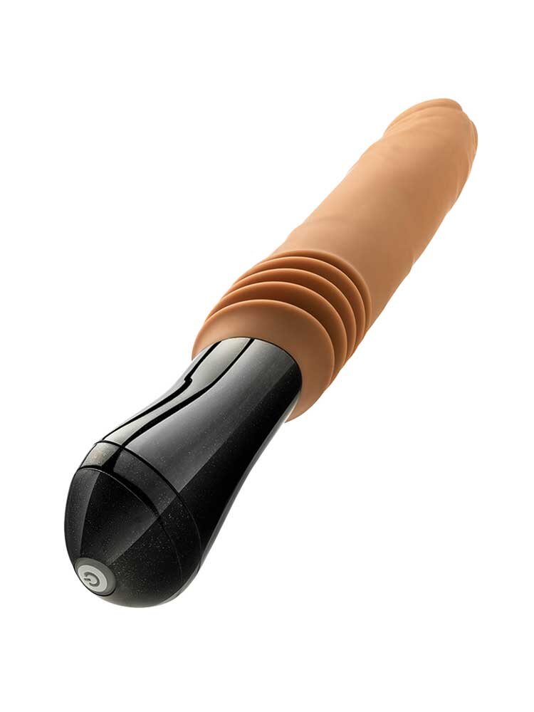 26.7cm Dr Knight Realistic Thrusting Vibrator Vanilla Dr Skin Blush Novelties