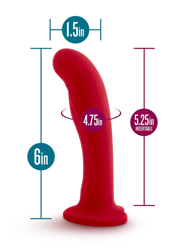 15.2cm Jezebel Temptation Curved G-Spot Dildo Red Blush Novelties