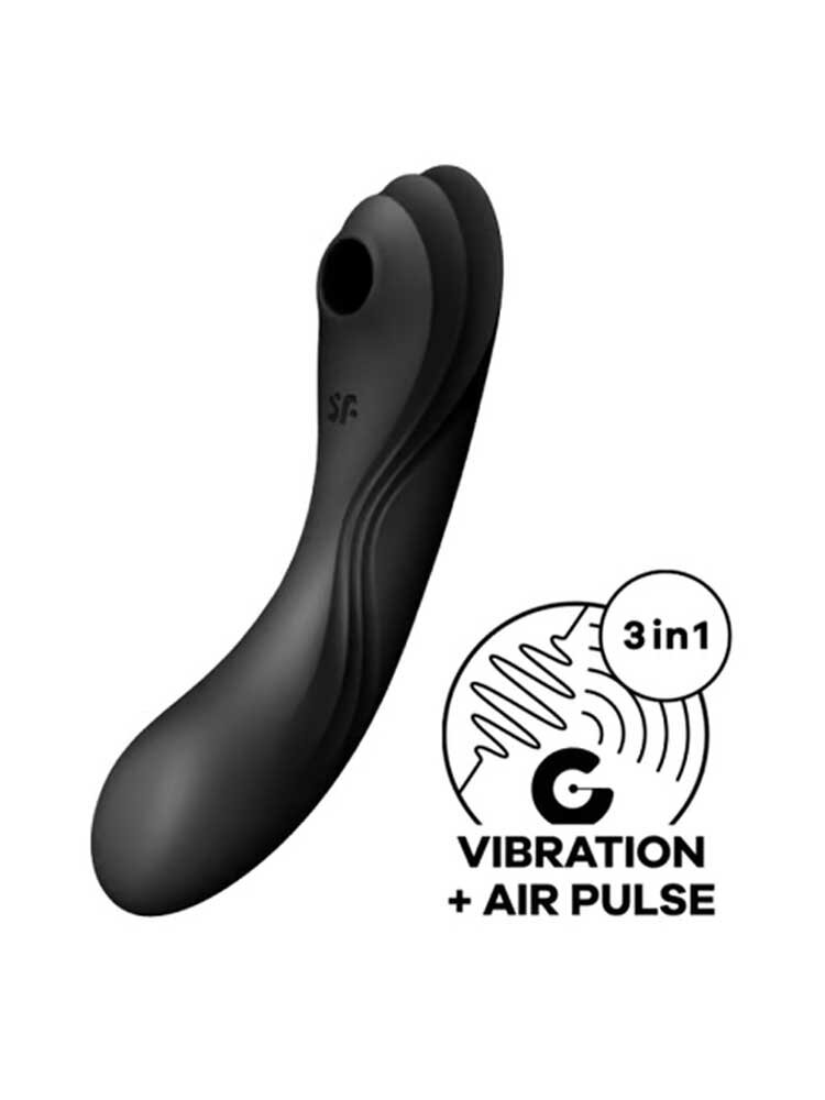 Curvy Trinity 4 Air Pulse Vibrator Black by Satisfyer