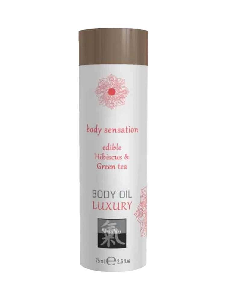 Hibiscus & Green Tea Edible Luxury Body Oil 75ml by Shiatsu