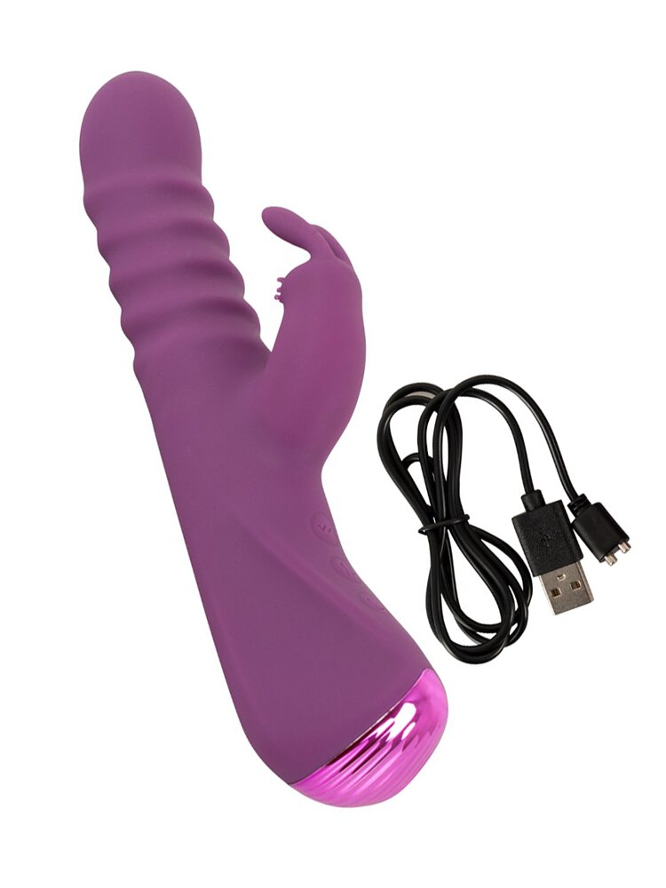 24.1cm Javida 2 Function Silicone Vibrator Purple Orion