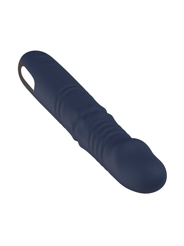 22.3cm Goddess Afrodite Up And Down Vibrator With Rotating Beads Blue Dream Toys