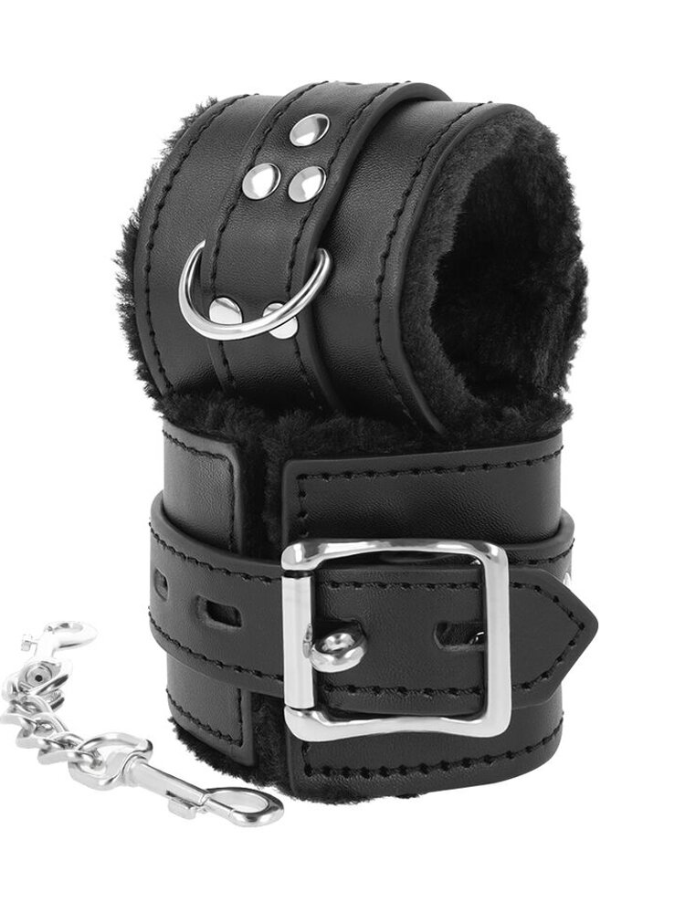 Darkness Black Handcuffs with Fur DreamLove