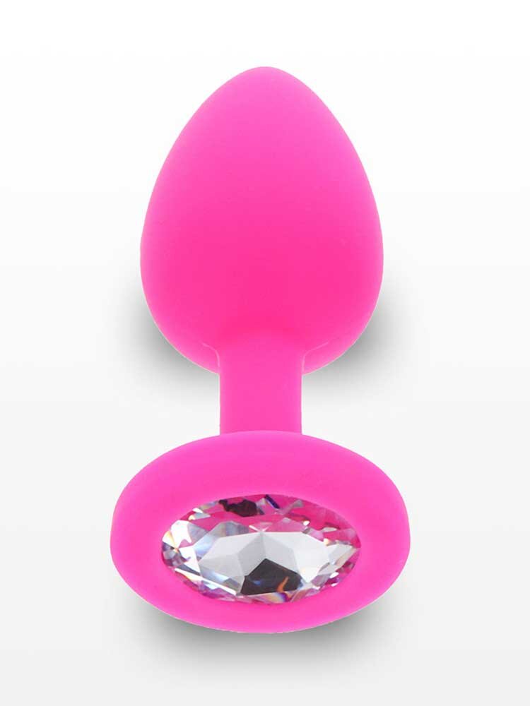 Diamond Booty Jewel Clear Small Pink by ToyJoy