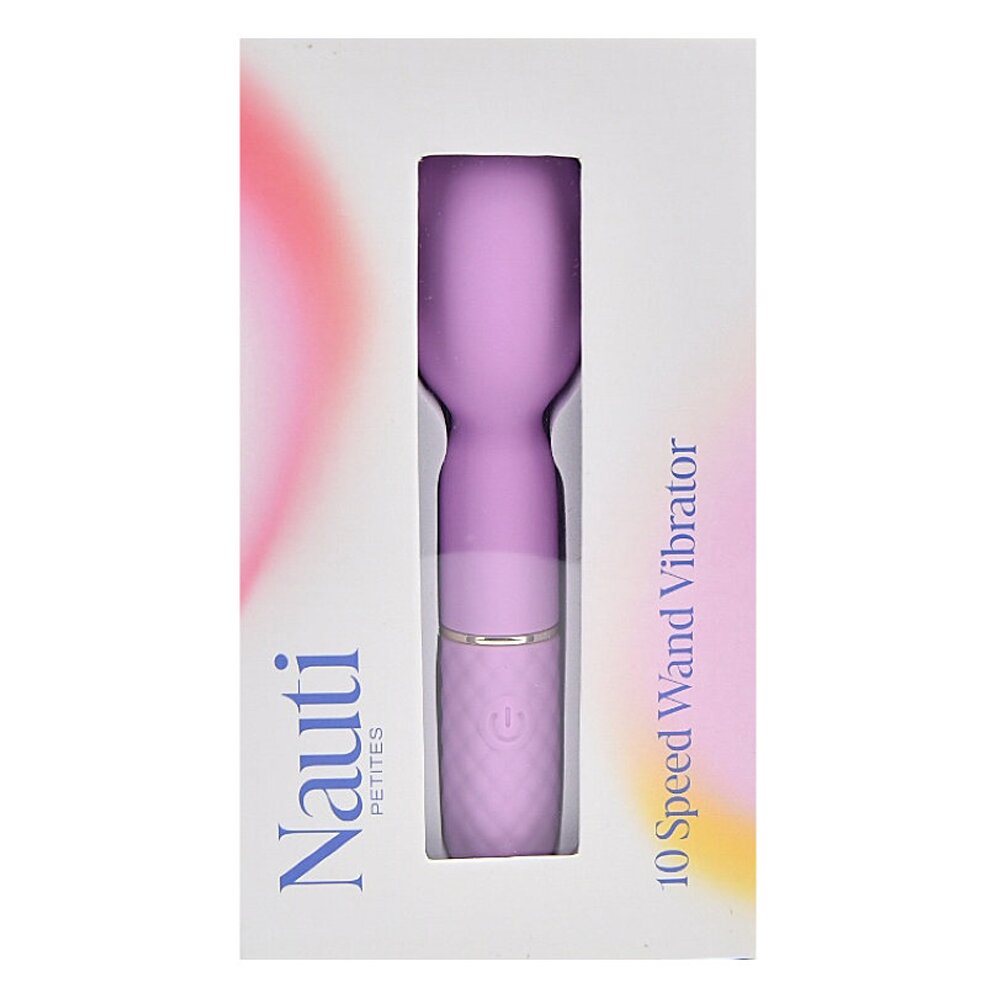 14.0cm Pink 10 Speed Wand Vibrator Nauti Petites