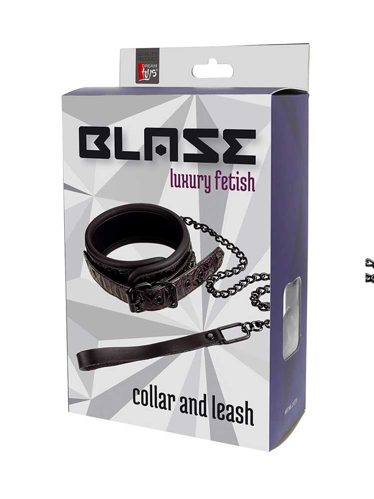 Blaze Purple/Black Collar & Leash by Dream Toys