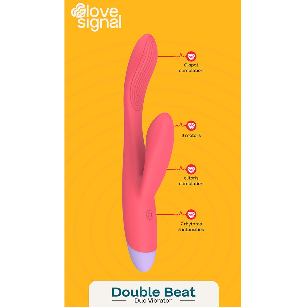19.0cm Double Beat Duo Motor Slim Rabbit Vibrator Dream Toys