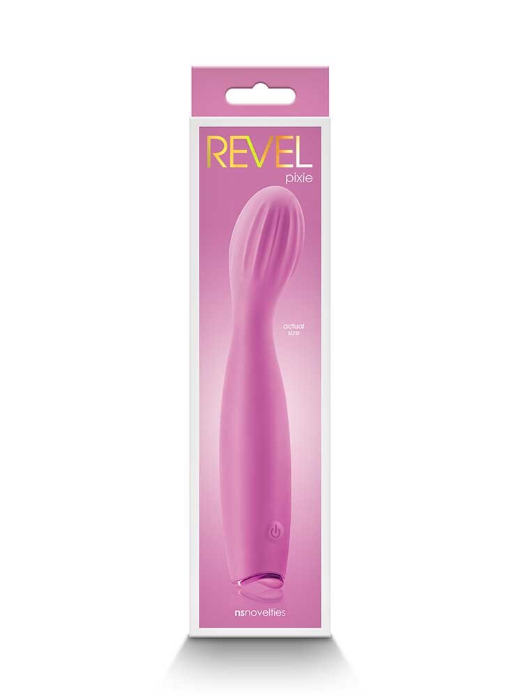 17.0cm Revel Pixie G-Spot Silicone Vibrator Pink NS Novelties