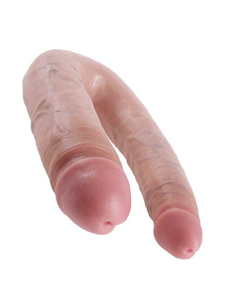 18.0cm King Cock U-Shaped Large Double Trouble Skin Pipedream