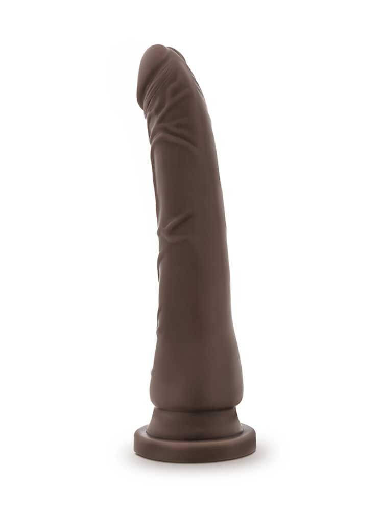 21.5cm Dr Skin Realistic Dildo with Suction Cup Brown Blush Novelties