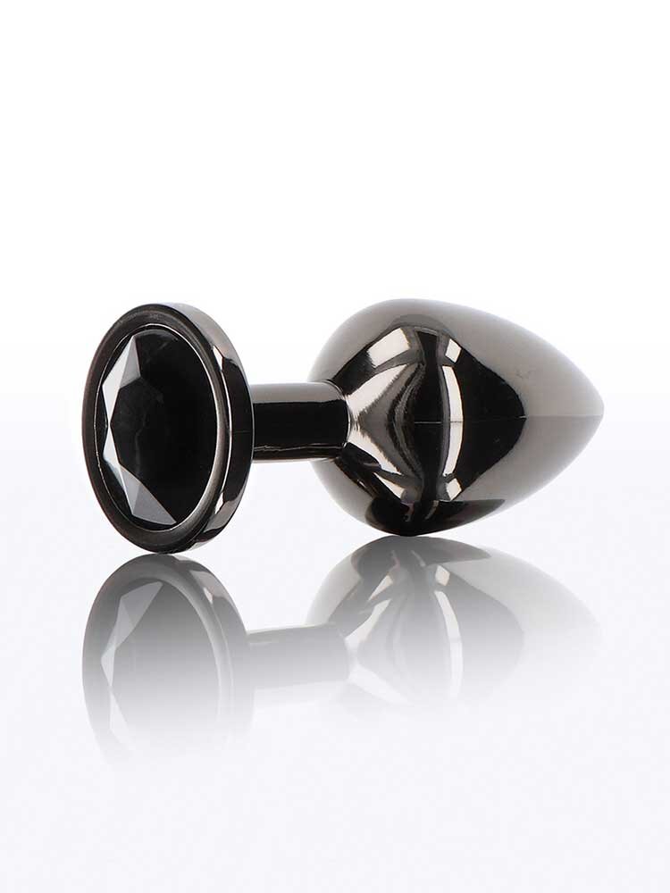 4.0cm Ø Large Diamond Jewel Butt Plug Black 9.5cm Taboom