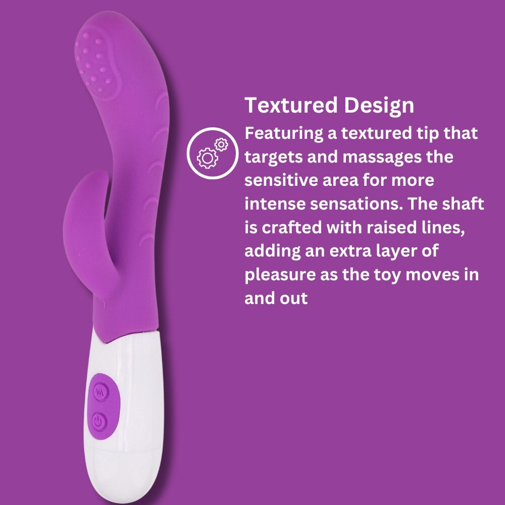20.0cm Jessica Rabbit Textured Rabbit Vibrator Loving Joy