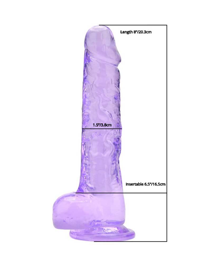 20.0cm Dildo with Balls Purple Loving Joy