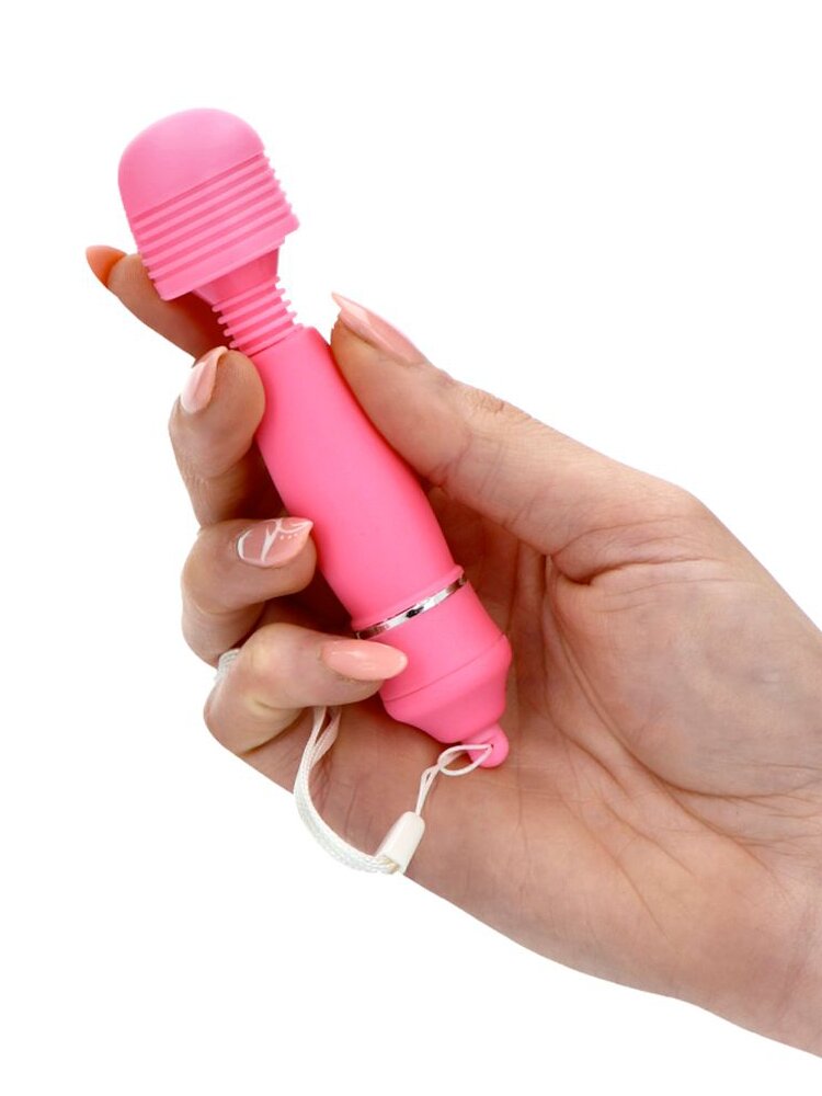 10.5cm Candy Pie Mini Wand Vibrator Pink Toyz4Lovers