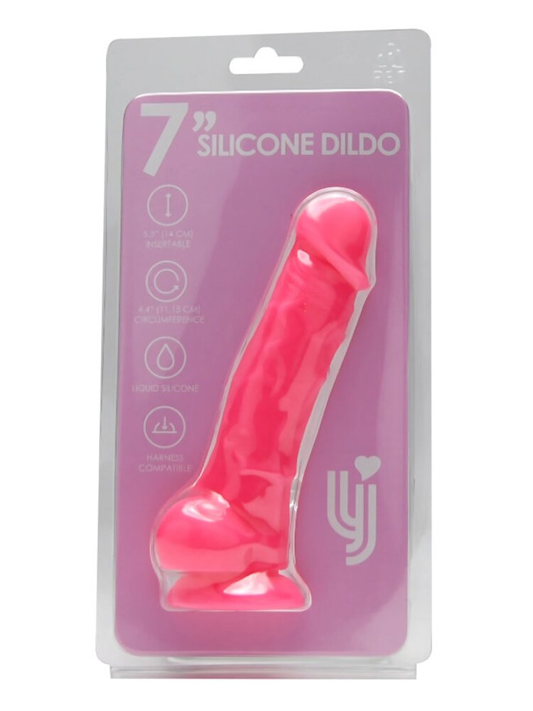 17.0cm Liquid Silicone Realistic Dildo Pink Loving Joy